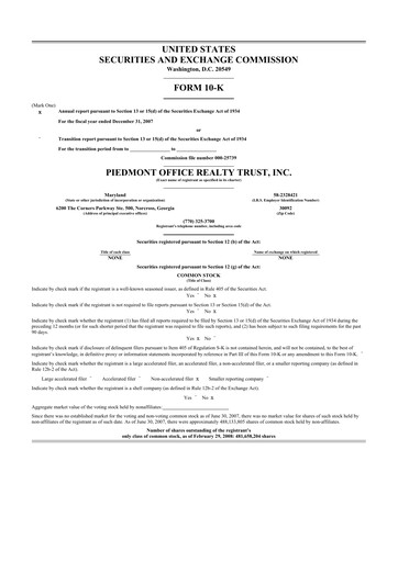 Thumbnail Piedmont Realty Trust 10-K Annual Report 
