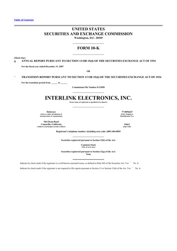 Thumbnail Interlink Electronics 10-K Annual Report 