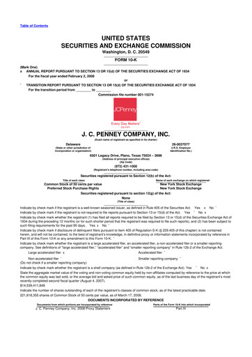Thumbnail JCPenney 10-K Annual Report 