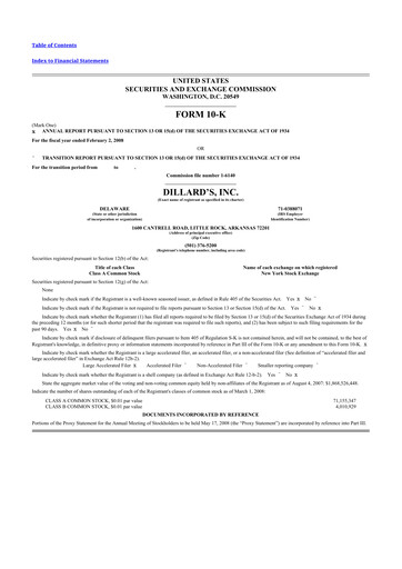 Thumbnail Dillard's
 10-K Annual Report 