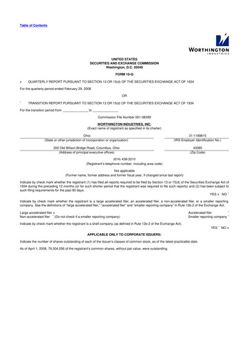 Thumbnail Worthington Enterprises 10-Q Quarterly Report FY 