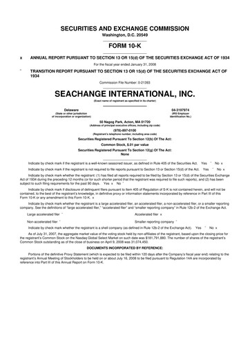 Thumbnail SeaChange International 10-K Annual Report 