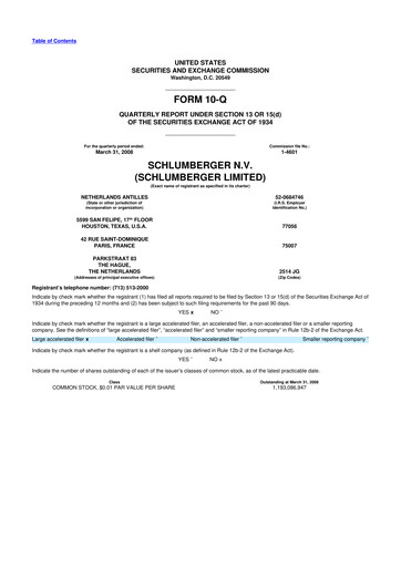 Vorschaubild SLB (Schlumberger) 10-Q Quartalsbericht  