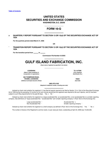 Thumbnail Gulf Island Fabrication
 10-Q Quarterly Report FY 