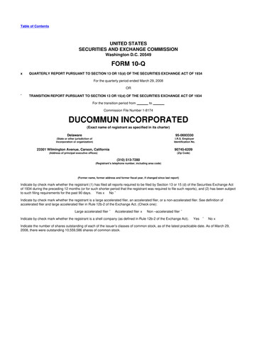 Thumbnail Ducommun 10-Q Quarterly Report FY 