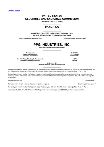 Thumbnail PPG Industries
 10-Q Quarterly Report FY 