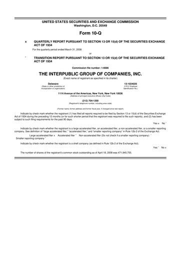 Thumbnail The Interpublic Group of Companies 10-Q Quarterly Report FY 