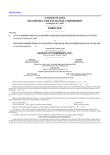 Thumbnail Apogee Enterprises 10-K Annual Report 