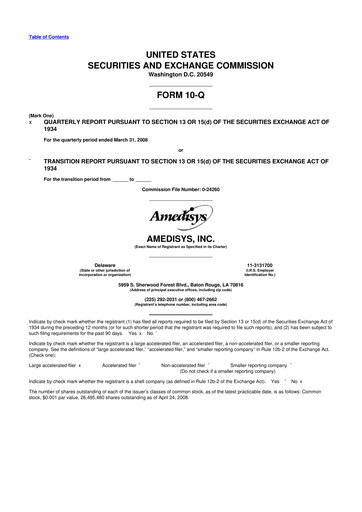 Thumbnail Amedisys 10-Q Quarterly Report FY 