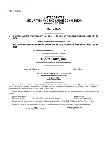 Thumbnail Digital Ally 10-Q Quarterly Report FY 