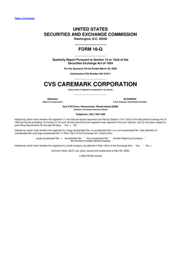 Vorschaubild CVS Health 10-Q Quartalsbericht  