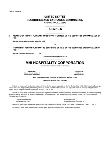 Vorschaubild Sotherly Hotels 10-Q Quartalsbericht  