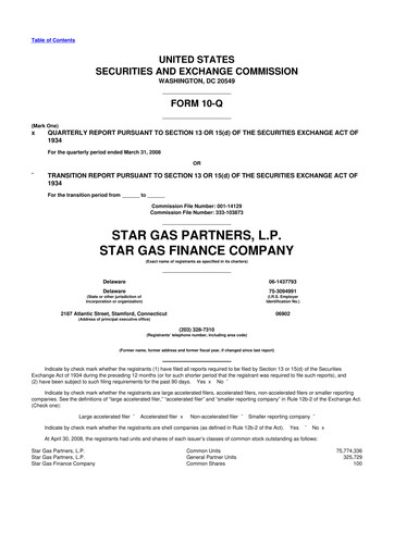 Thumbnail Star Group 10-Q Quarterly Report FY 