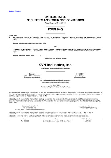 Thumbnail KVH Industries
 10-Q Quarterly Report FY 