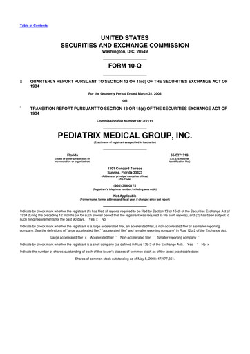 Thumbnail Pediatrix Medical Group 10-Q Quarterly Report FY 