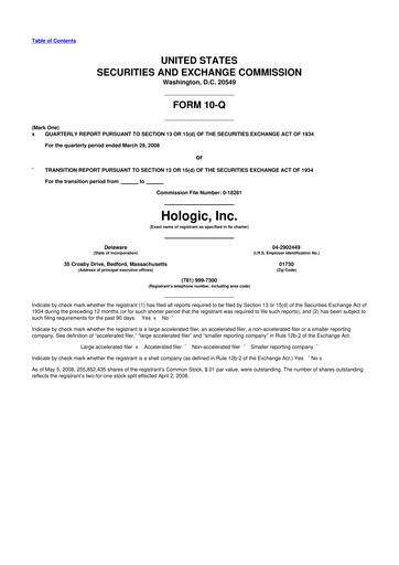 Miniature Hologic 10-Q Rapport trimestriel  