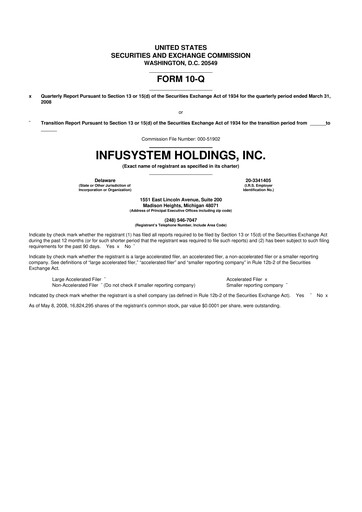 Thumbnail InfuSystem 10-Q Quarterly Report FY 