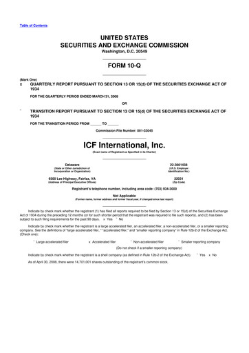 Thumbnail ICF International 10-Q Quarterly Report FY 