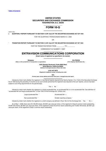 Thumbnail Entravision Communications
 10-Q Quarterly Report FY 