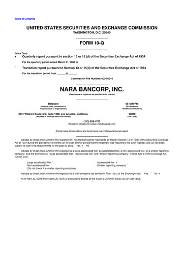 Thumbnail Hope Bancorp 10-Q Quarterly Report FY 