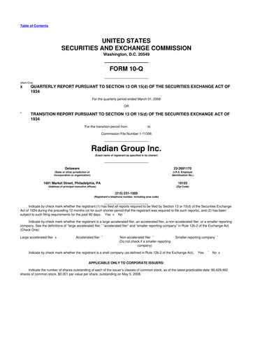 Thumbnail Radian Group
 10-Q Quarterly Report FY 