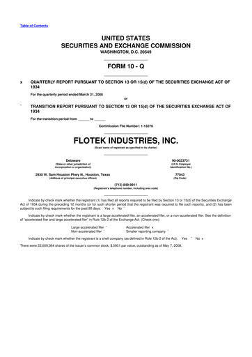 Thumbnail Flotek Industries 10-Q Quarterly Report FY 