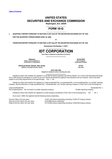 Thumbnail IDT Corporation
 10-Q Quarterly Report FY 