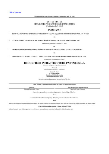 Vorschaubild Brookfield Infrastructure Partners
 20-F Jahresbericht 