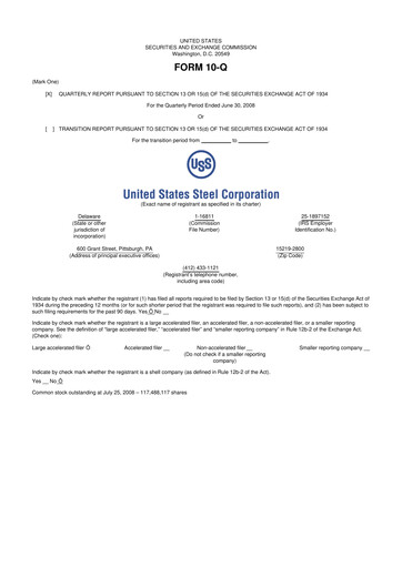 Vorschaubild U.S. Steel
 10-Q Quartalsbericht  