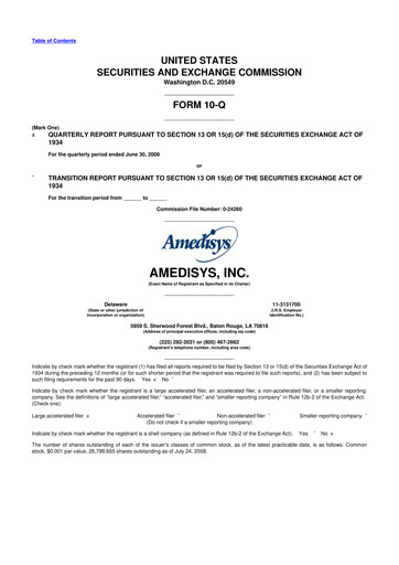Thumbnail Amedisys 10-Q Quarterly Report FY 