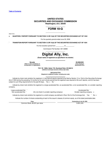 Thumbnail Digital Ally 10-Q Quarterly Report FY 