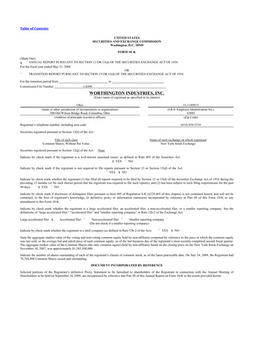 Thumbnail Worthington Enterprises 10-K Annual Report 