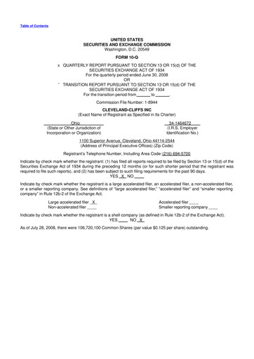 Vorschaubild Cleveland-Cliffs 10-Q Quartalsbericht  