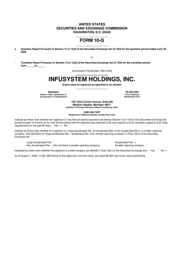 Thumbnail InfuSystem 10-Q Quarterly Report FY 