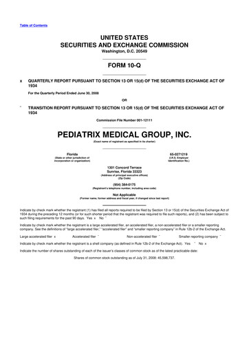 Thumbnail Pediatrix Medical Group 10-Q Quarterly Report FY 