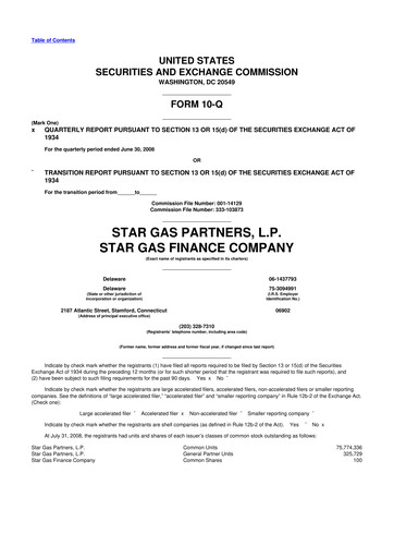 Thumbnail Star Group 10-Q Quarterly Report FY 