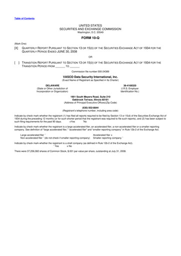 Vorschaubild OneSpan 10-Q Quartalsbericht  