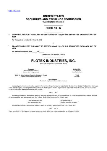 Thumbnail Flotek Industries 10-Q Quarterly Report FY 