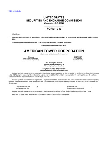 Thumbnail American Tower 10-Q Quarterly Report FY 