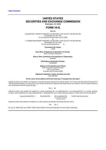 Vorschaubild Bank of America  10-Q Quartalsbericht  