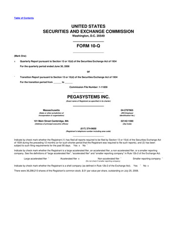 Thumbnail Pegasystems 10-Q Quarterly Report FY 