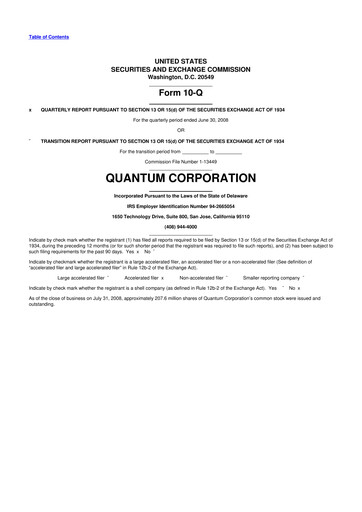 Thumbnail Quantum Corporation 10-Q Quarterly Report FY 