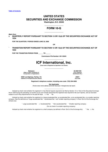 Thumbnail ICF International 10-Q Quarterly Report FY 