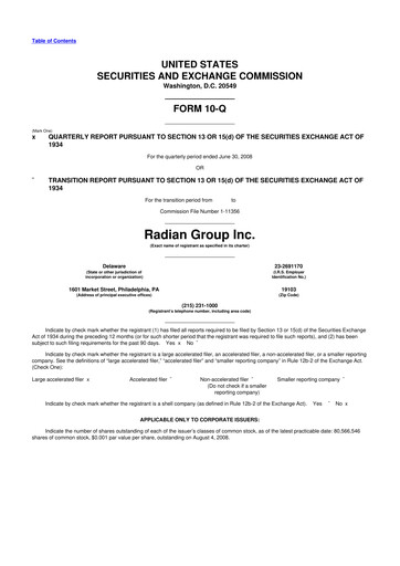 Thumbnail Radian Group
 10-Q Quarterly Report FY 