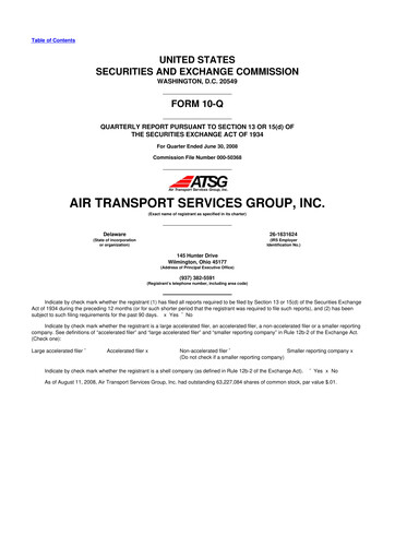 Thumbnail Air Transport Services Group 10-Q Quarterly Report FY 