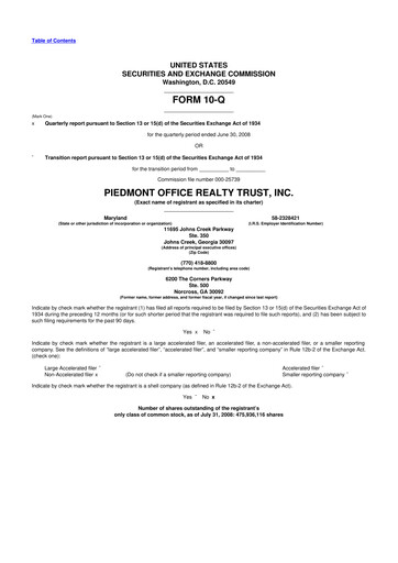 Thumbnail Piedmont Realty Trust 10-Q Quarterly Report FY 