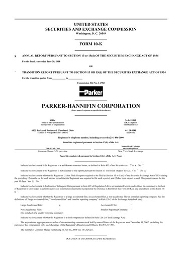 Thumbnail Parker-Hannifin
 10-K Annual Report 