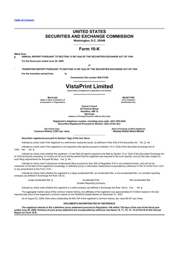 Thumbnail Cimpress 10-K Annual Report 