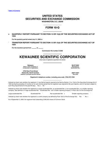Thumbnail Kewaunee Scientific Corporation 10-Q Quarterly Report FY 