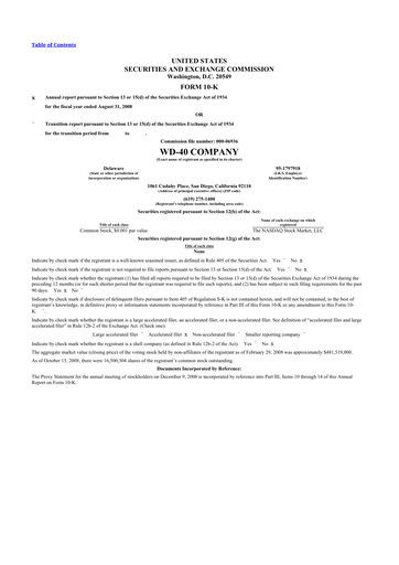 Thumbnail WD-40 Company
 10-K Annual Report 